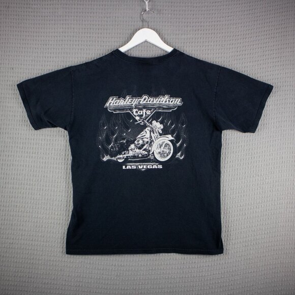 Harley Davidson Las Vegas Cafe Faded Worn Vintage Tee - Picture 4 of 8